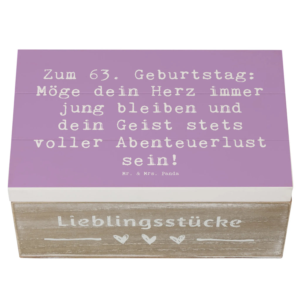 Holzkiste Spruch 63. Geburtstag Jugendlicher Geist Kiste, Holzkiste, Geschenkdose, Dekokiste, Erinnerungsbox, Schatzkiste, Aufbewahrungsbox, Schatulle, Truhe, Geschenkbox, XXL, Erinnerungskiste, Geburtstag, Geburtstagsgeschenk, Geschenk