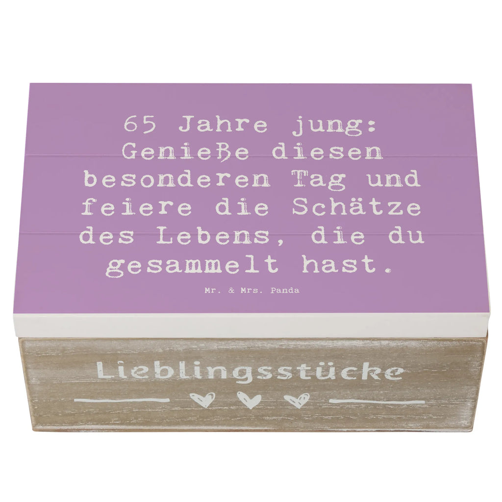 Holzkiste Spruch 65. Geburtstag Feiern XXL, Truhe, Erinnerungsbox, Aufbewahrungsbox, Erinnerungskiste, Schatulle, Geschenkdose, Holzkiste, Schatzkiste, Geschenkbox, Kiste, Dekokiste, Geburtstag, Geburtstagsgeschenk, Geschenk