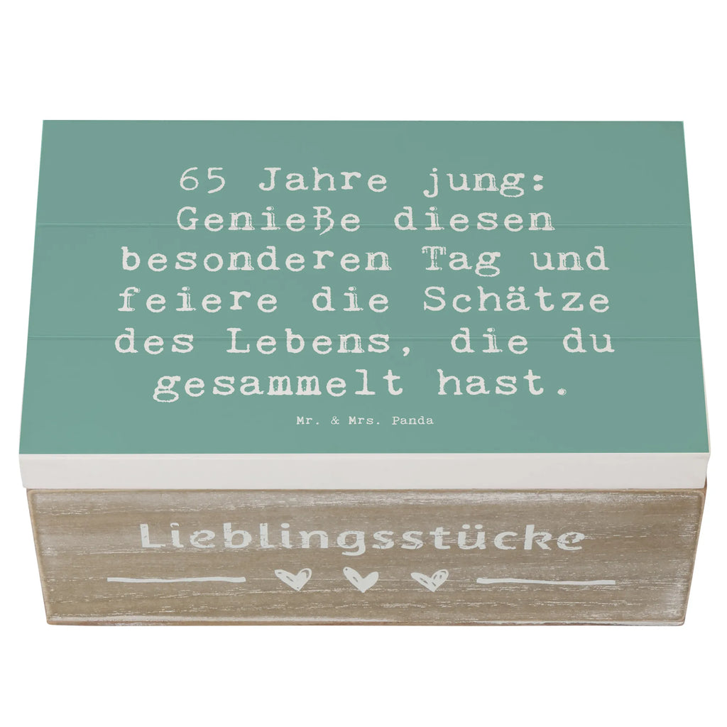 Holzkiste Spruch 65. Geburtstag Feiern XXL, Truhe, Erinnerungsbox, Aufbewahrungsbox, Erinnerungskiste, Schatulle, Geschenkdose, Holzkiste, Schatzkiste, Geschenkbox, Kiste, Dekokiste, Geburtstag, Geburtstagsgeschenk, Geschenk