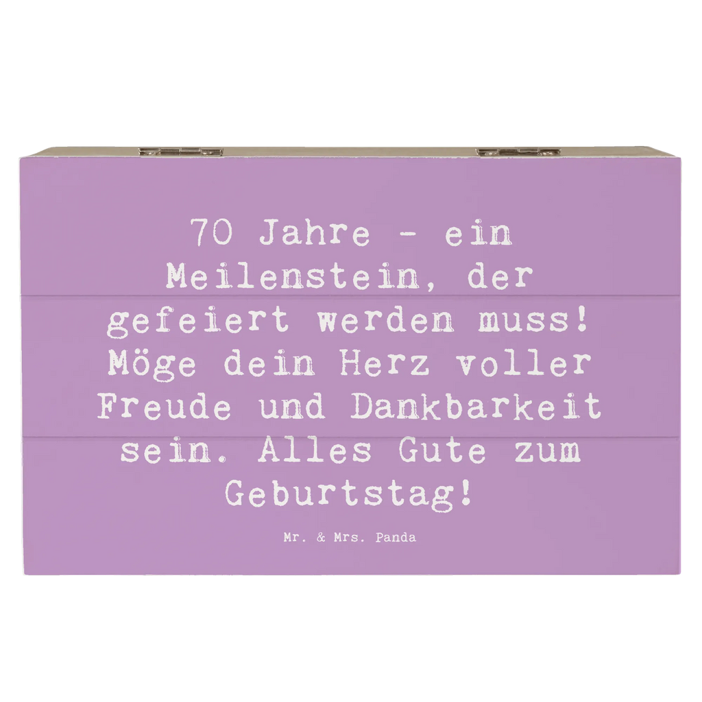 Holzkiste Spruch 70. Geburtstag Meilenstein Geschenkbox, Erinnerungskiste, Holzkiste, Schatulle, Schatzkiste, Geschenkdose, Kiste, Dekokiste, Erinnerungsbox, Truhe, XXL, Aufbewahrungsbox, Geburtstag, Geburtstagsgeschenk, Geschenk