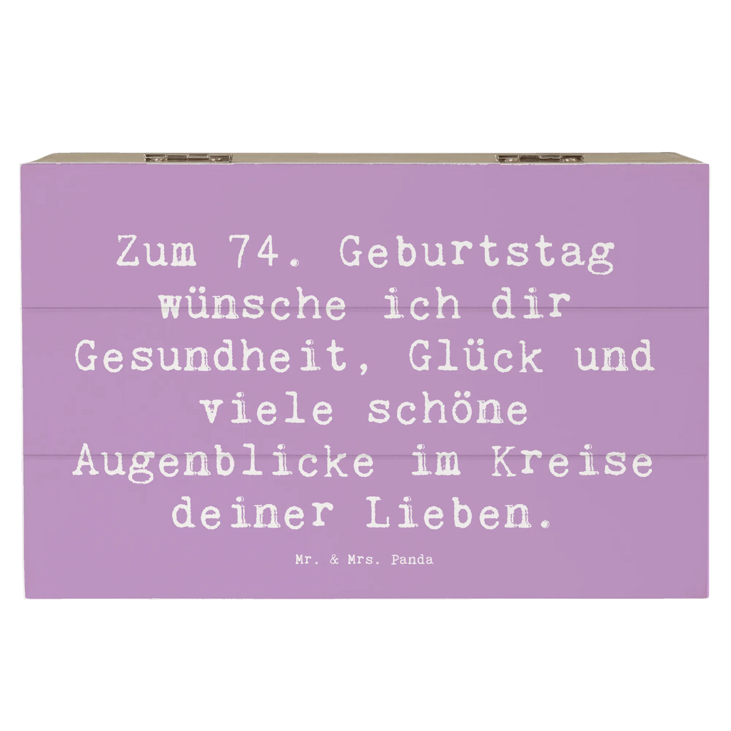 Holzkiste Spruch 74. Geburtstag Schatzkiste, XXL, Erinnerungskiste, Geschenkdose, Schatulle, Erinnerungsbox, Dekokiste, Geschenkbox, Aufbewahrungsbox, Kiste, Holzkiste, Truhe, Geburtstag, Geburtstagsgeschenk, Geschenk