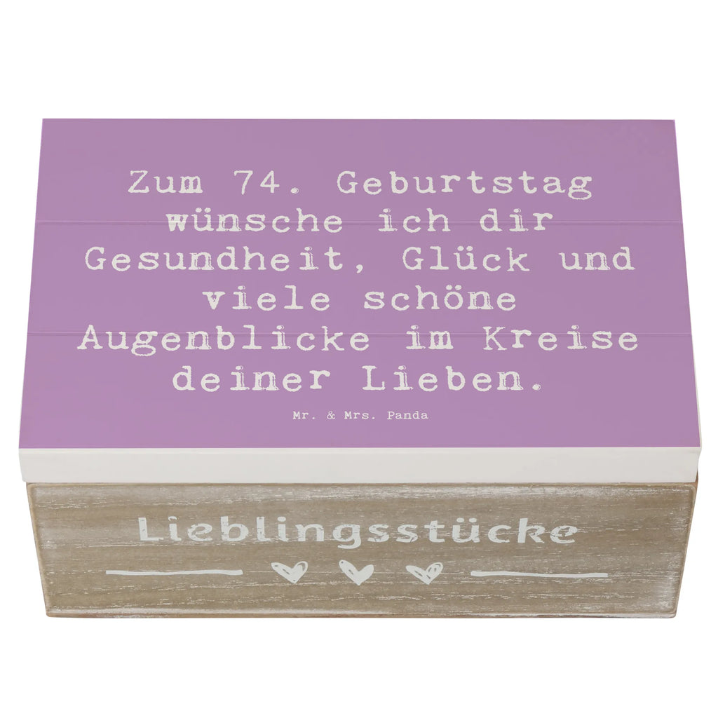 Holzkiste Spruch 74. Geburtstag Schatzkiste, XXL, Erinnerungskiste, Geschenkdose, Schatulle, Erinnerungsbox, Dekokiste, Geschenkbox, Aufbewahrungsbox, Kiste, Holzkiste, Truhe, Geburtstag, Geburtstagsgeschenk, Geschenk