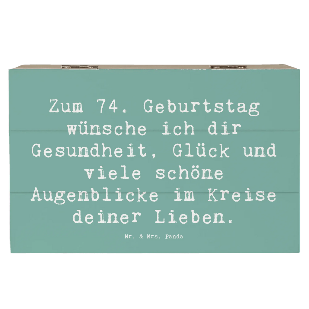 Holzkiste Spruch 74. Geburtstag Schatzkiste, XXL, Erinnerungskiste, Geschenkdose, Schatulle, Erinnerungsbox, Dekokiste, Geschenkbox, Aufbewahrungsbox, Kiste, Holzkiste, Truhe, Geburtstag, Geburtstagsgeschenk, Geschenk