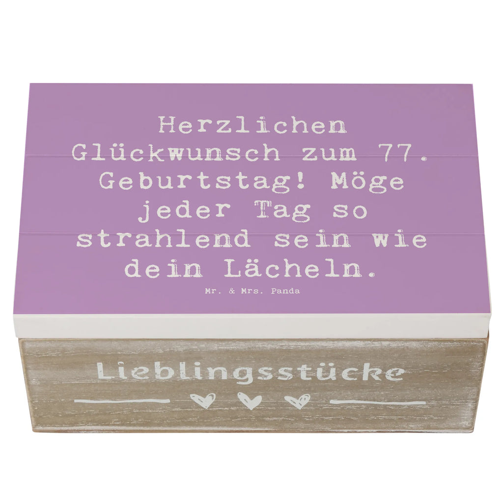 Holzkiste Spruch 77. Geburtstag Strahlen Schatzkiste, Aufbewahrungsbox, Schatulle, Dekokiste, Holzkiste, Kiste, Erinnerungsbox, XXL, Truhe, Geschenkdose, Erinnerungskiste, Geschenkbox, Geburtstag, Geburtstagsgeschenk, Geschenk