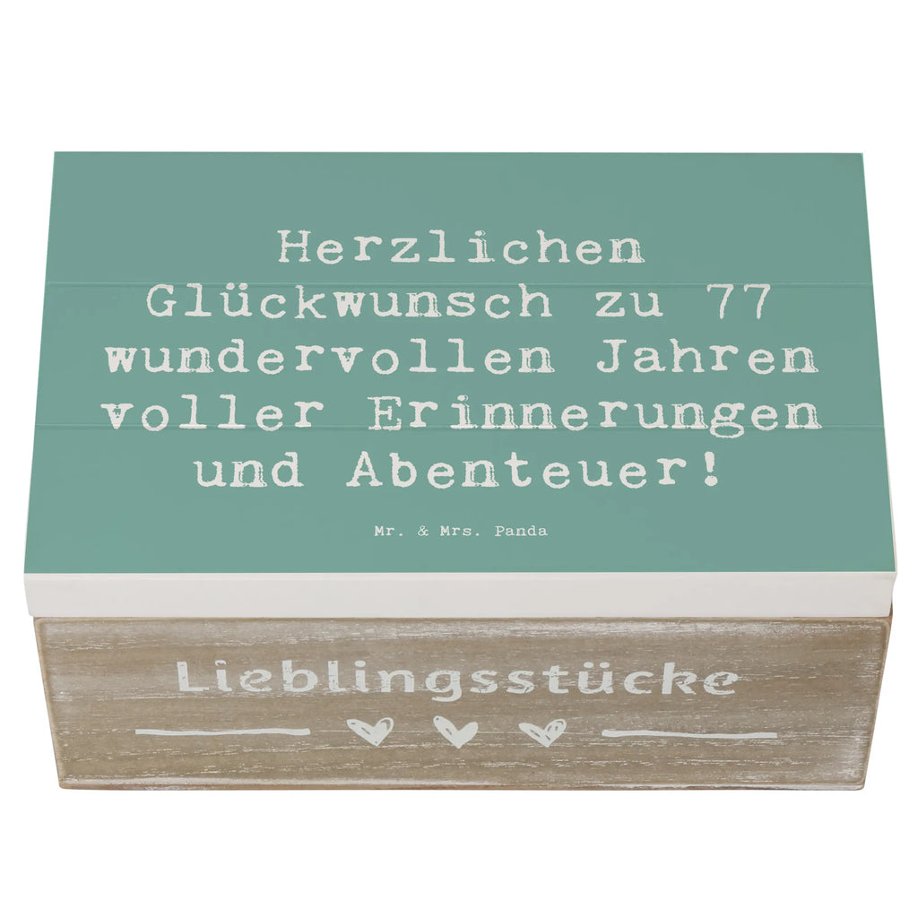Holzkiste Spruch 77. Geburtstag Erinnerungskiste, Erinnerungsbox, Schatzkiste, XXL, Truhe, Geschenkbox, Aufbewahrungsbox, Dekokiste, Kiste, Holzkiste, Geschenkdose, Schatulle, Geburtstag, Geburtstagsgeschenk, Geschenk