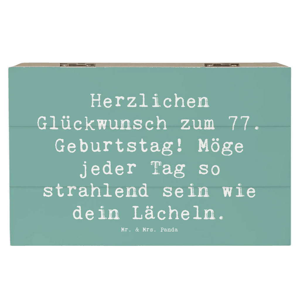 Holzkiste Spruch 77. Geburtstag Strahlen Schatzkiste, Aufbewahrungsbox, Schatulle, Dekokiste, Holzkiste, Kiste, Erinnerungsbox, XXL, Truhe, Geschenkdose, Erinnerungskiste, Geschenkbox, Geburtstag, Geburtstagsgeschenk, Geschenk