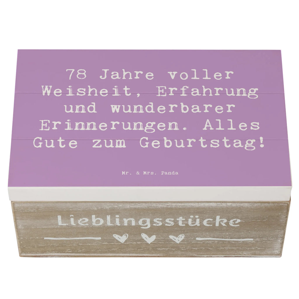 Holzkiste Spruch 78. Geburtstag Dekokiste, XXL, Aufbewahrungsbox, Geschenkdose, Schatulle, Erinnerungskiste, Truhe, Kiste, Schatzkiste, Geschenkbox, Erinnerungsbox, Holzkiste, Geburtstag, Geburtstagsgeschenk, Geschenk