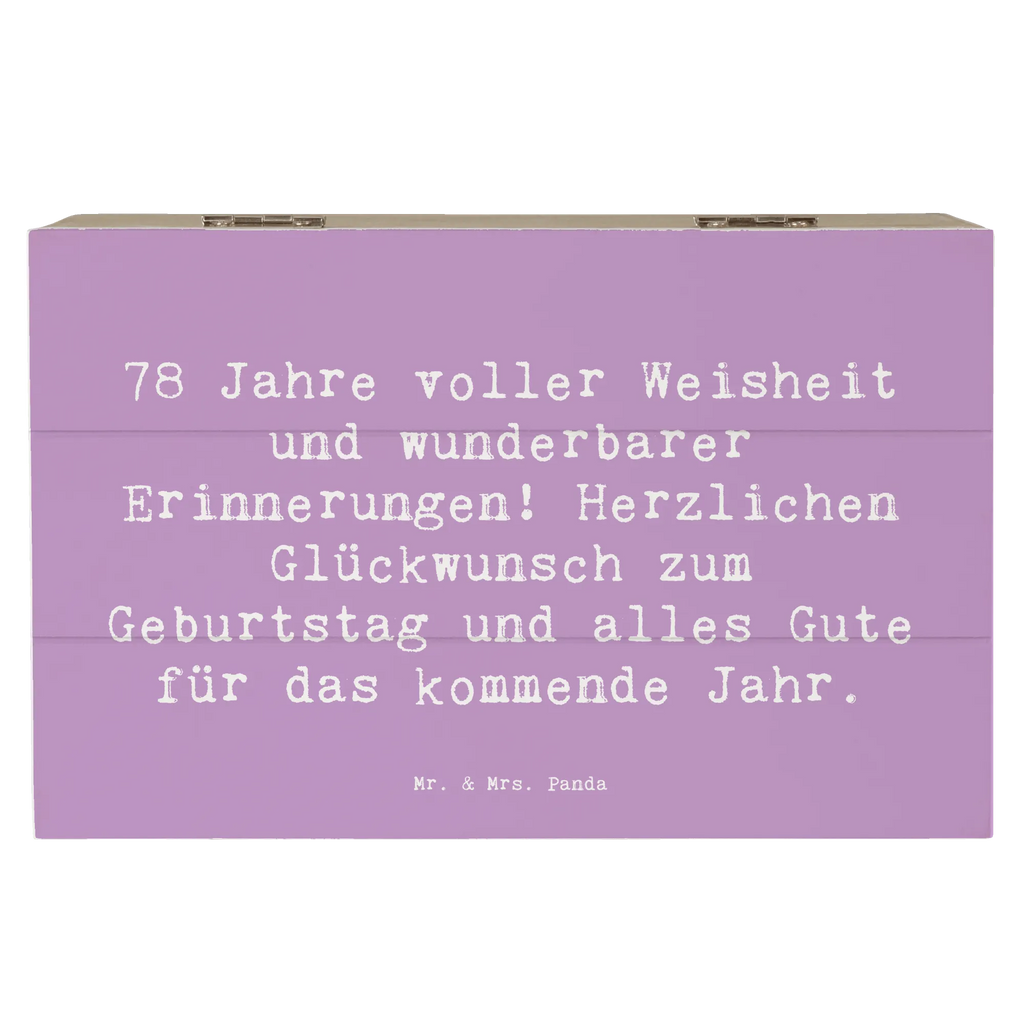 Holzkiste Spruch 78. Geburtstag Weisheit Dekokiste, Erinnerungskiste, Kiste, Holzkiste, Geschenkdose, Schatulle, Schatzkiste, XXL, Geschenkbox, Truhe, Aufbewahrungsbox, Erinnerungsbox, Geburtstag, Geburtstagsgeschenk, Geschenk