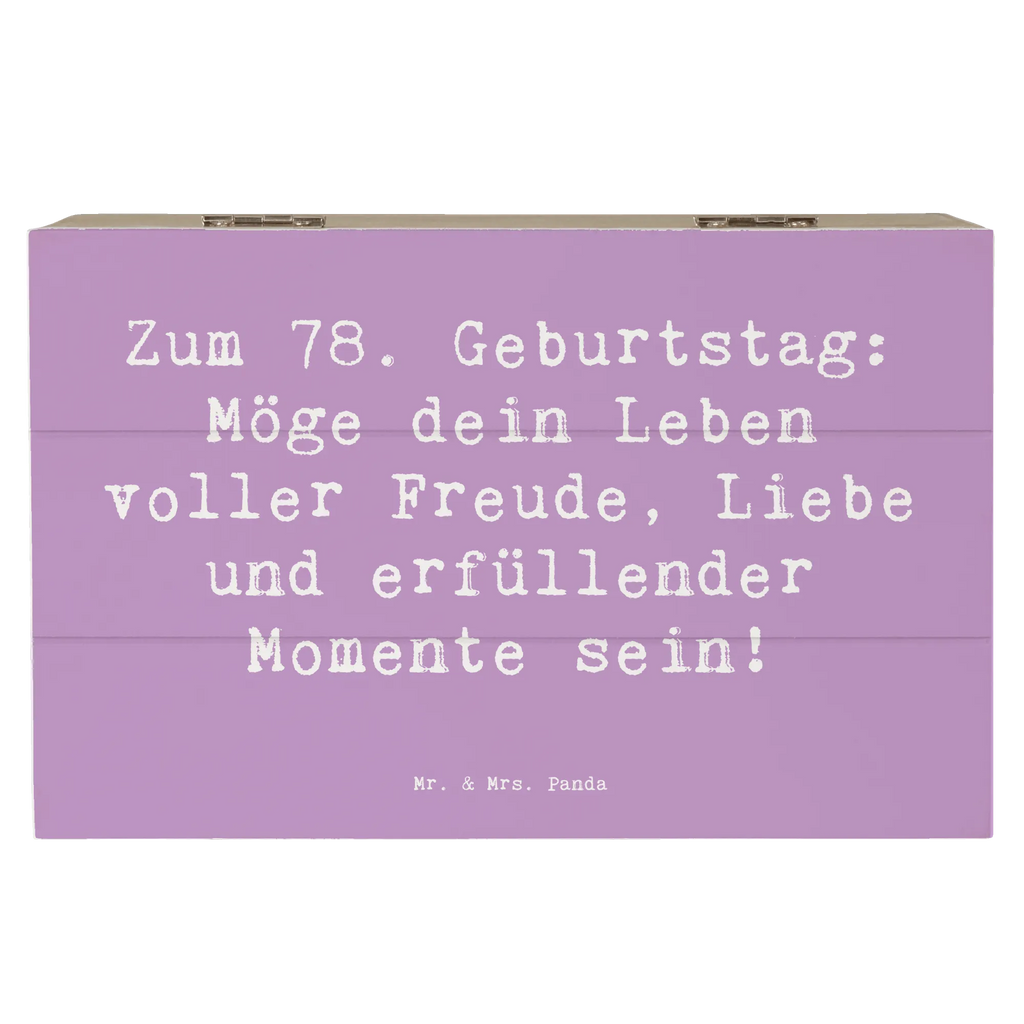 Holzkiste Spruch 78. Geburtstag Freude Liebe XXL, Truhe, Geschenkdose, Schatzkiste, Aufbewahrungsbox, Geschenkbox, Erinnerungsbox, Dekokiste, Holzkiste, Schatulle, Erinnerungskiste, Kiste, Geburtstag, Geburtstagsgeschenk, Geschenk