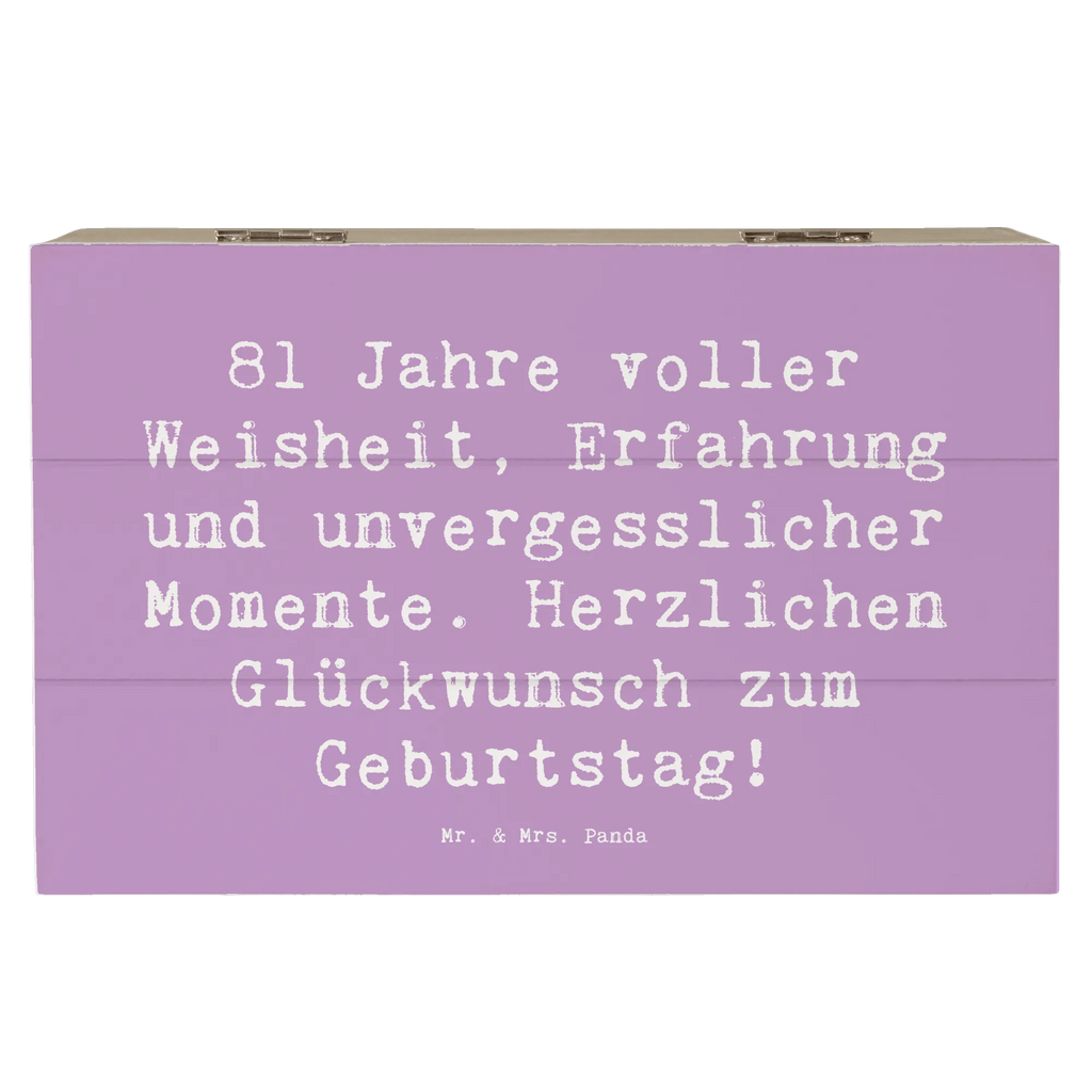 Holzkiste Spruch 81. Geburtstag Truhe, Aufbewahrungsbox, Erinnerungskiste, Schatzkiste, Erinnerungsbox, Geschenkbox, XXL, Holzkiste, Kiste, Geschenkdose, Dekokiste, Schatulle, Geburtstag, Geburtstagsgeschenk, Geschenk