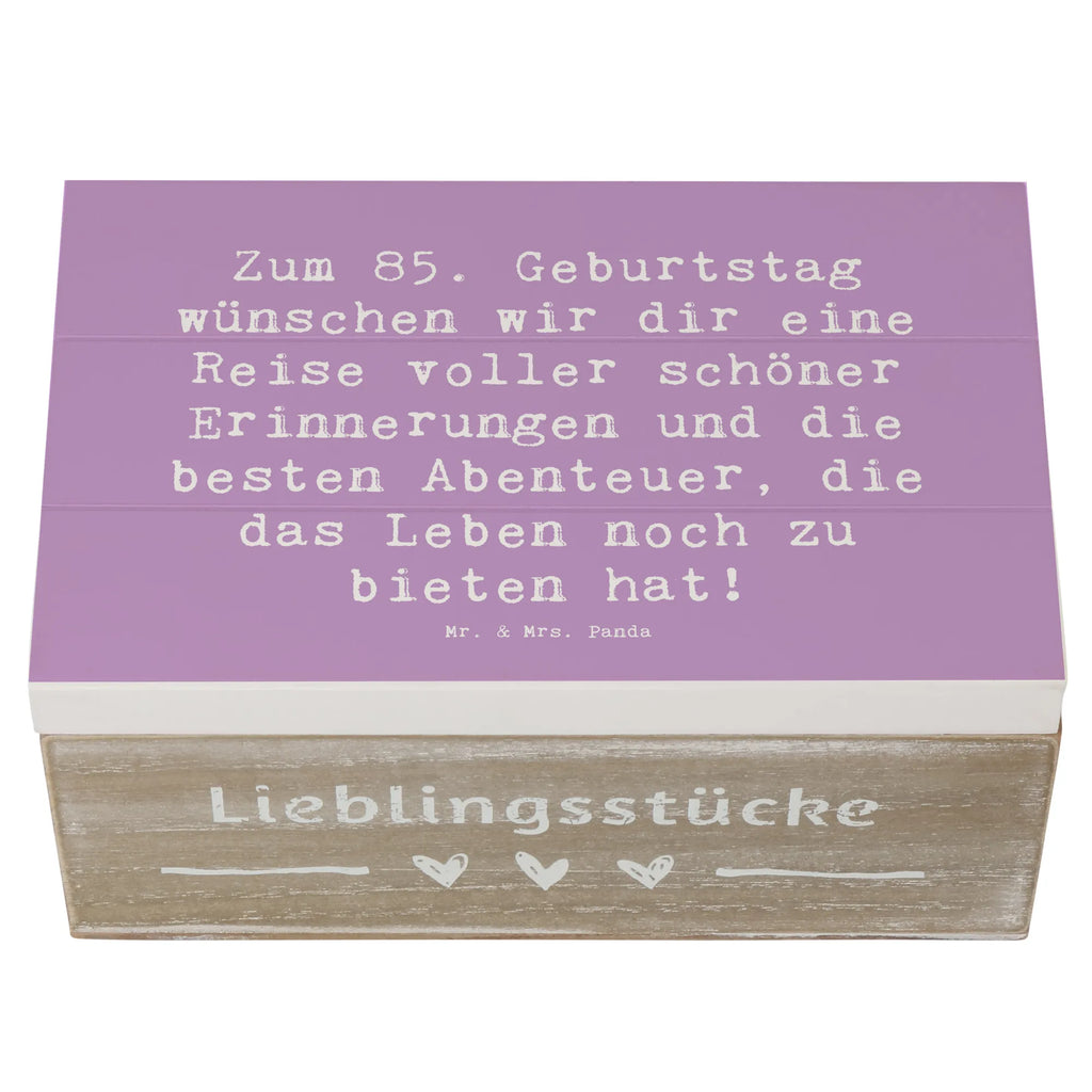 Holzkiste Spruch 85. Geburtstag Aufbewahrungsbox, Erinnerungsbox, Erinnerungskiste, Schatzkiste, Schatulle, Kiste, Holzkiste, Geschenkbox, XXL, Geschenkdose, Truhe, Dekokiste, Geburtstag, Geburtstagsgeschenk, Geschenk