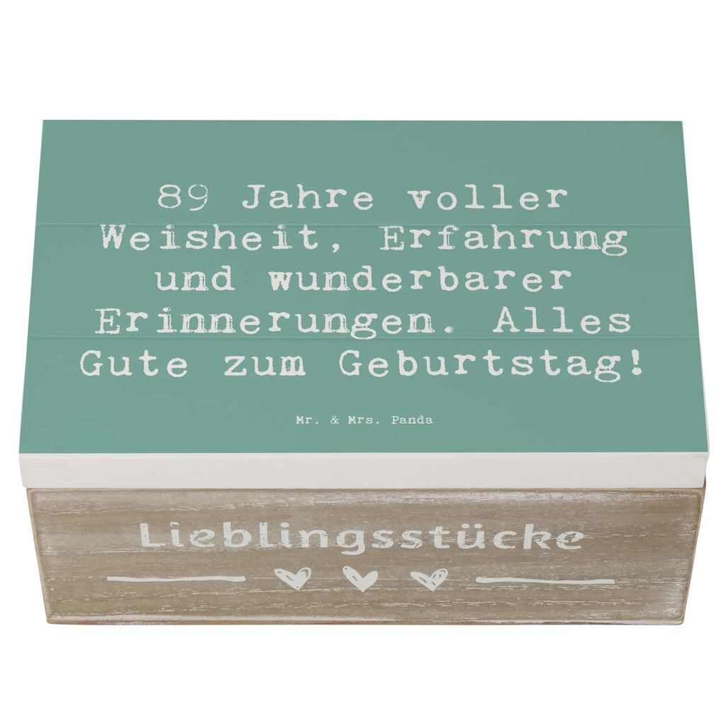 Holzkiste Spruch 89. Geburtstag Erinnerungsbox, Dekokiste, XXL, Truhe, Schatzkiste, Schatulle, Aufbewahrungsbox, Geschenkbox, Erinnerungskiste, Kiste, Holzkiste, Geschenkdose, Geburtstag, Geburtstagsgeschenk, Geschenk
