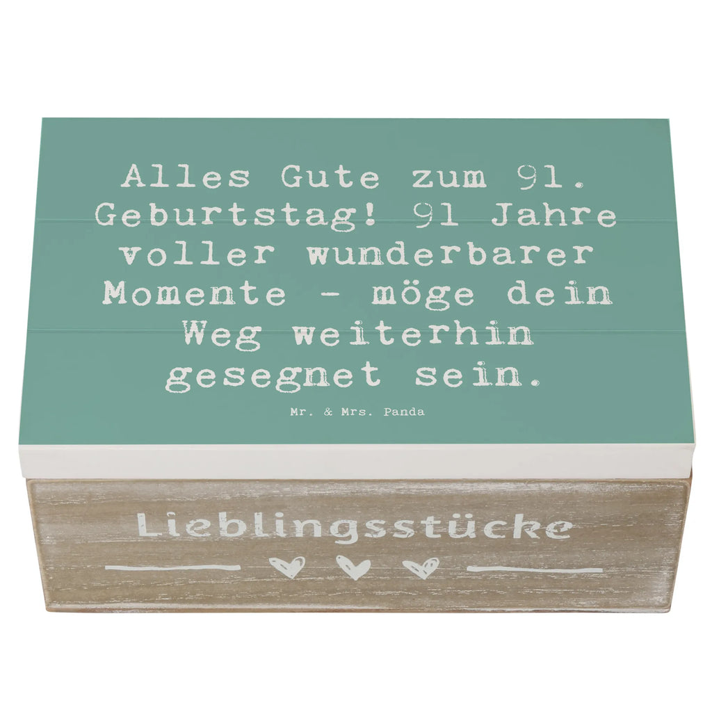 Holzkiste Spruch 91. Geburtstag Segen XXL, Erinnerungsbox, Kiste, Dekokiste, Geschenkbox, Truhe, Geschenkdose, Holzkiste, Schatzkiste, Erinnerungskiste, Aufbewahrungsbox, Schatulle, Geburtstag, Geburtstagsgeschenk, Geschenk