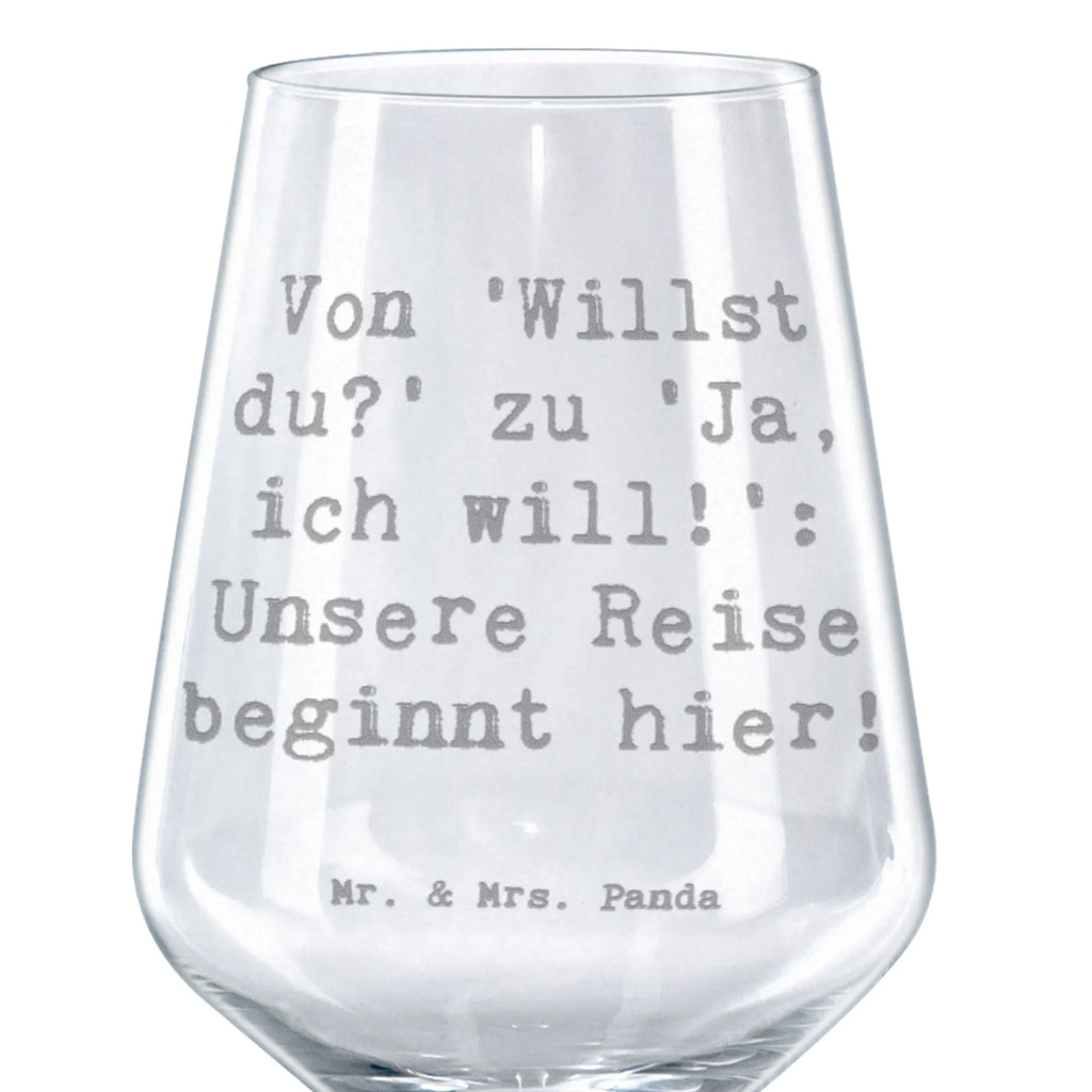 Red Wine Glass Saying Von 'Willst du?' zu 'Ja, ich will!': Unsere Reise beginnt hier! Wedding, marriage, gifts