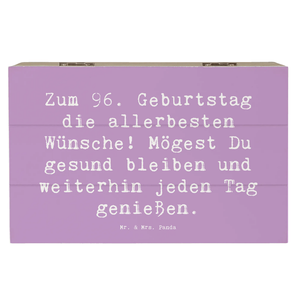 Holzkiste Spruch 96. Geburtstag Schatulle, Geschenkbox, Kiste, Aufbewahrungsbox, Geschenkdose, Holzkiste, Schatzkiste, Truhe, Erinnerungskiste, Dekokiste, Erinnerungsbox, XXL, Geburtstag, Geburtstagsgeschenk, Geschenk
