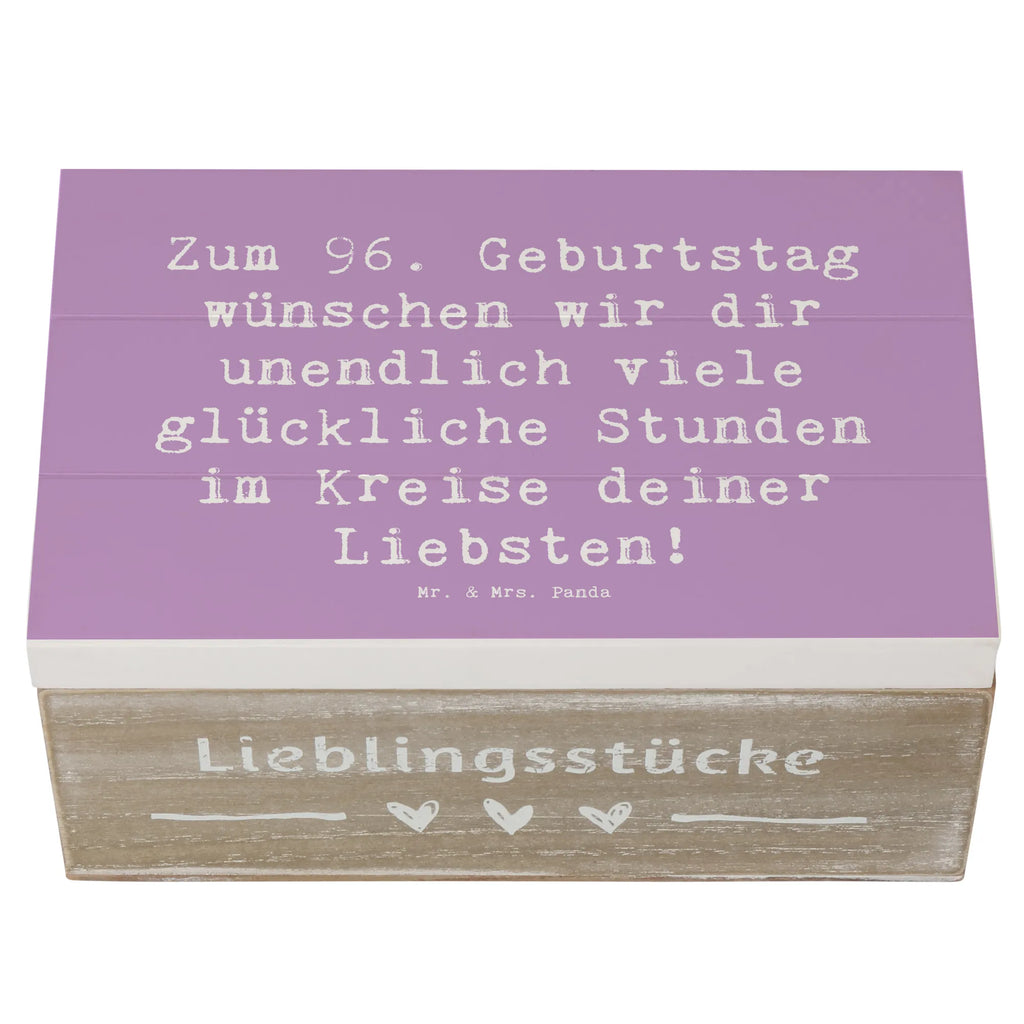 Holzkiste Spruch 96. Geburtstag Freude Erinnerungskiste, Geschenkbox, Schatulle, Dekokiste, Schatzkiste, Truhe, Kiste, Erinnerungsbox, Holzkiste, XXL, Aufbewahrungsbox, Geschenkdose, Geburtstag, Geburtstagsgeschenk, Geschenk