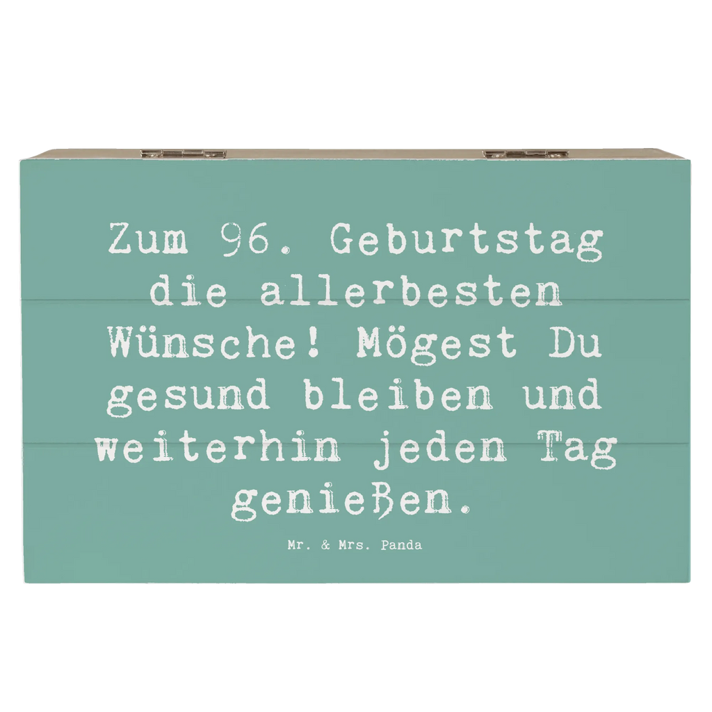 Holzkiste Spruch 96. Geburtstag Schatulle, Geschenkbox, Kiste, Aufbewahrungsbox, Geschenkdose, Holzkiste, Schatzkiste, Truhe, Erinnerungskiste, Dekokiste, Erinnerungsbox, XXL, Geburtstag, Geburtstagsgeschenk, Geschenk