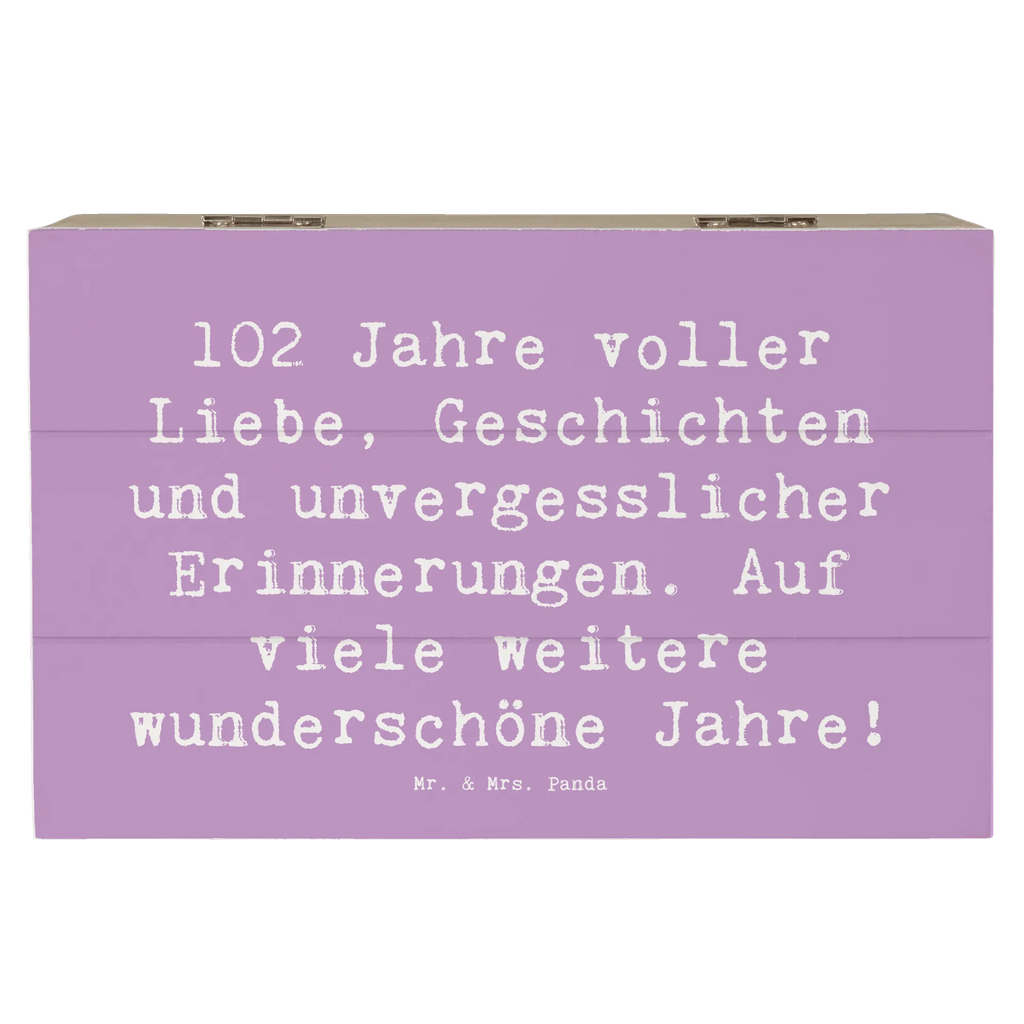 Wooden chest Saying 102 Jahre voller Liebe, Geschichten und unvergesslicher Erinnerungen. Auf viele weitere wunderschöne Jahre! Kiste, Dekokiste, Schatzkiste, Holzkiste, Erinnerungskiste, Aufbewahrungsbox, Geschenkbox, Truhe, Geschenkdose, Schatulle, XXL, Erinnerungsbox, Geburtstag, Geburtstagsgeschenk, Geschenk