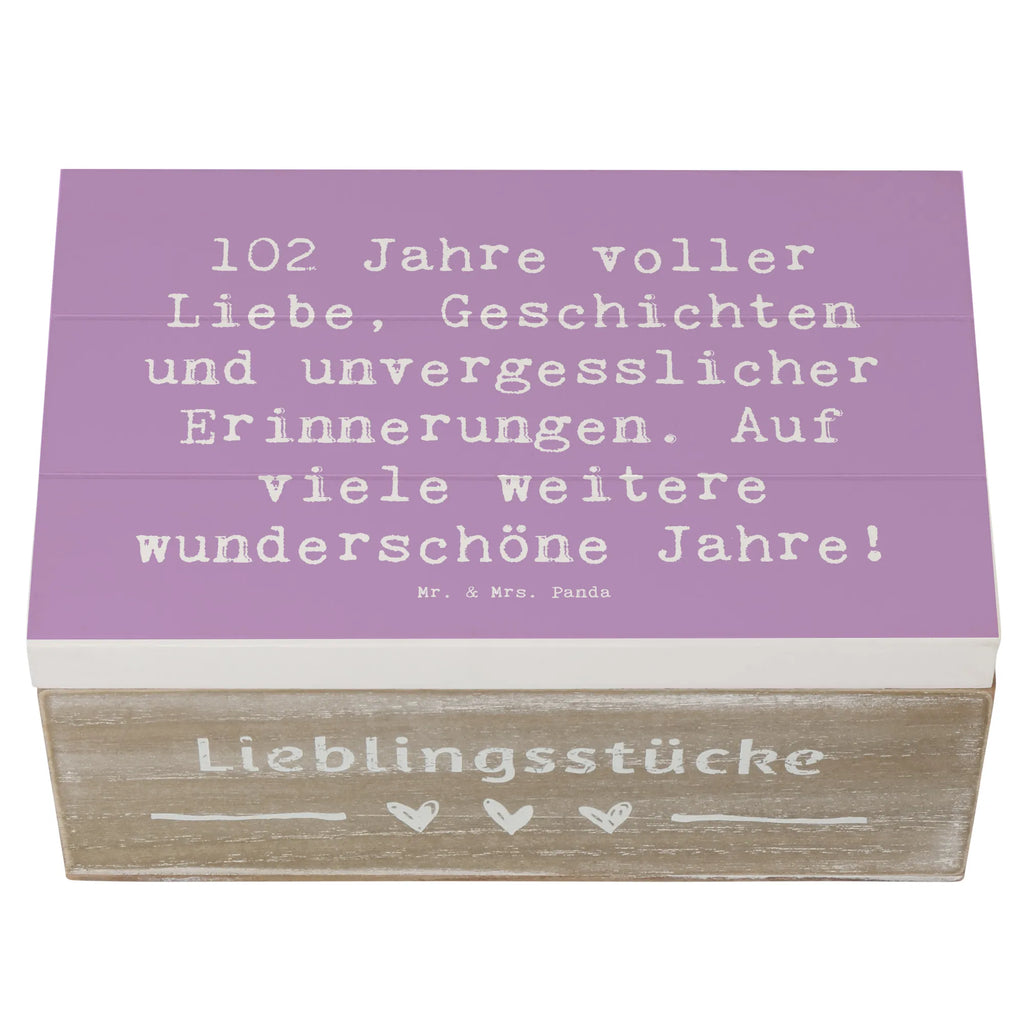 Wooden chest Saying 102 Jahre voller Liebe, Geschichten und unvergesslicher Erinnerungen. Auf viele weitere wunderschöne Jahre! Kiste, Dekokiste, Schatzkiste, Holzkiste, Erinnerungskiste, Aufbewahrungsbox, Geschenkbox, Truhe, Geschenkdose, Schatulle, XXL, Erinnerungsbox, Geburtstag, Geburtstagsgeschenk, Geschenk