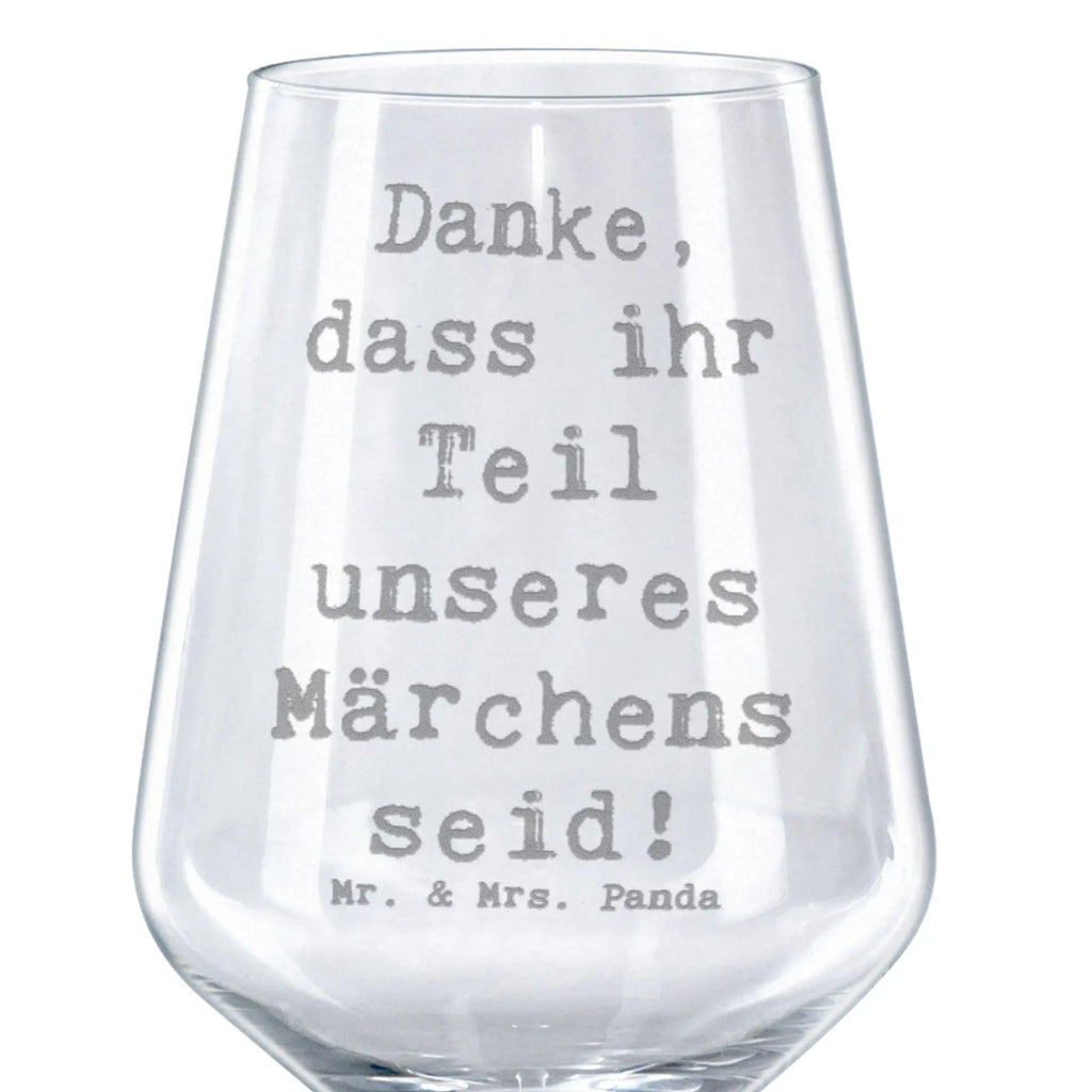 Red Wine Glass Saying Danke, dass ihr Teil unseres Märchens seid! Wedding, marriage, gifts