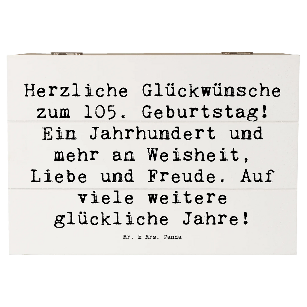 Holzkiste Spruch 105. Geburtstag Geschenkdose, Holzkiste, Dekokiste, Truhe, Aufbewahrungsbox, Schatzkiste, Schatulle, Erinnerungskiste, XXL, Kiste, Erinnerungsbox, Geschenkbox, Geburtstag, Geburtstagsgeschenk, Geschenk