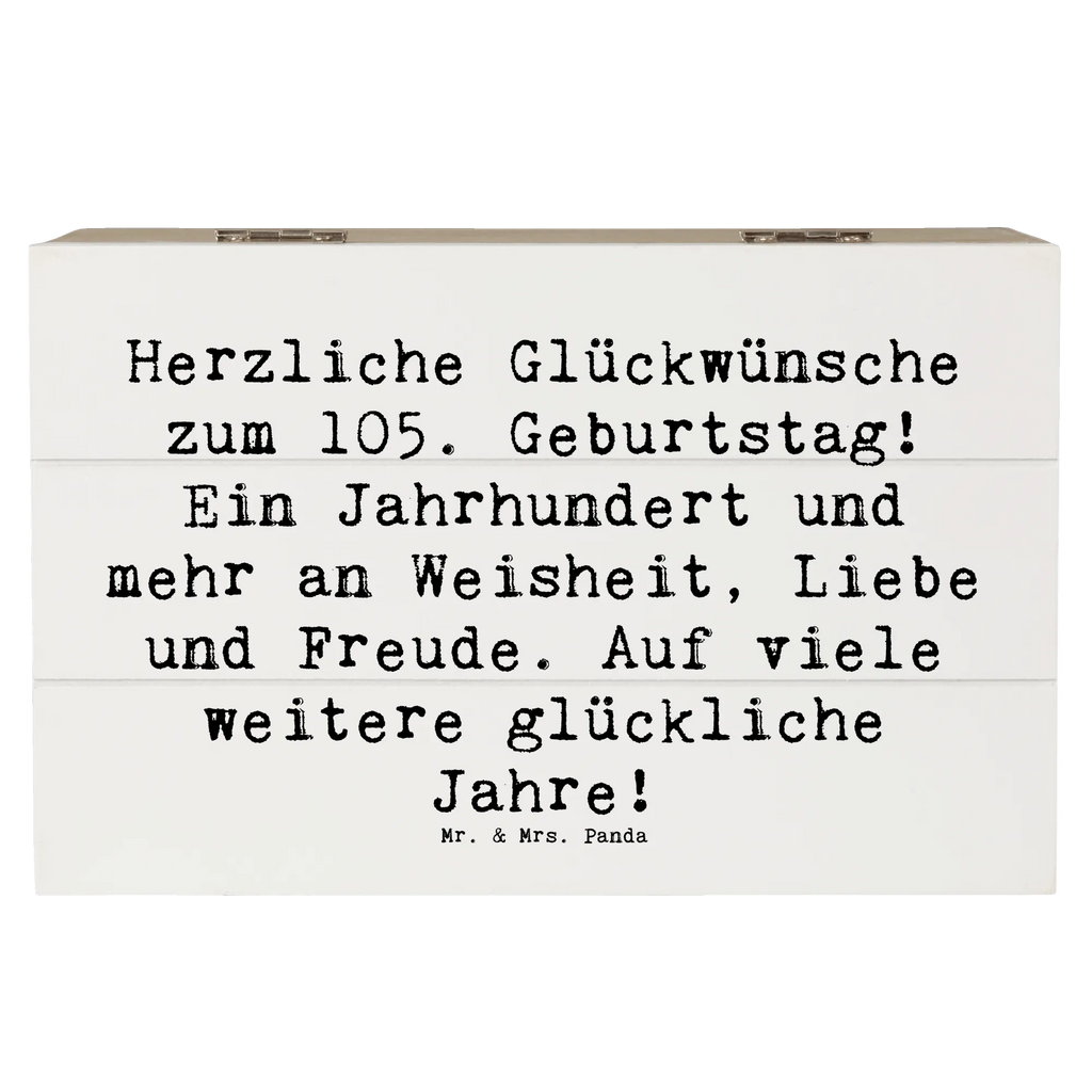 Holzkiste Spruch 105. Geburtstag Geschenkdose, Holzkiste, Dekokiste, Truhe, Aufbewahrungsbox, Schatzkiste, Schatulle, Erinnerungskiste, XXL, Kiste, Erinnerungsbox, Geschenkbox, Geburtstag, Geburtstagsgeschenk, Geschenk