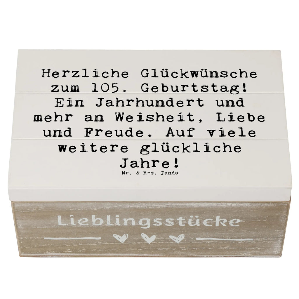 Holzkiste Spruch 105. Geburtstag Geschenkdose, Holzkiste, Dekokiste, Truhe, Aufbewahrungsbox, Schatzkiste, Schatulle, Erinnerungskiste, XXL, Kiste, Erinnerungsbox, Geschenkbox, Geburtstag, Geburtstagsgeschenk, Geschenk