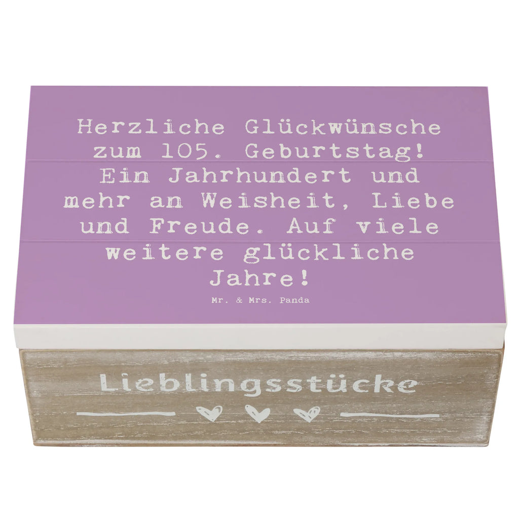 Holzkiste Spruch 105. Geburtstag Geschenkdose, Holzkiste, Dekokiste, Truhe, Aufbewahrungsbox, Schatzkiste, Schatulle, Erinnerungskiste, XXL, Kiste, Erinnerungsbox, Geschenkbox, Geburtstag, Geburtstagsgeschenk, Geschenk