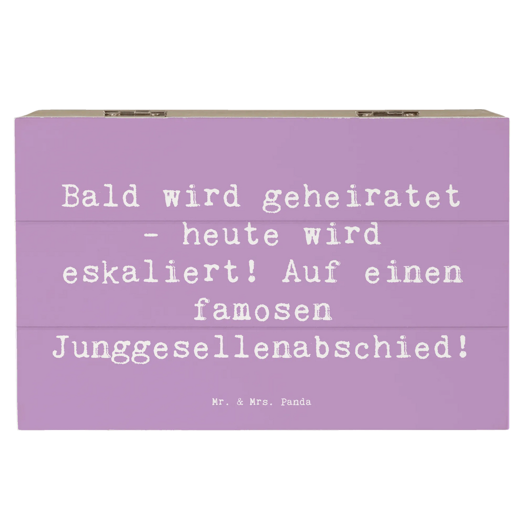 Wooden chest Saying Bald wird geheiratet - heute wird eskaliert! Auf einen famosen Junggesellenabschied! Holzkiste, Kiste, Schatzkiste, Truhe, Schatulle, XXL, Erinnerungsbox, Erinnerungskiste, Dekokiste, Aufbewahrungsbox, Geschenkbox, Geschenkdose, Hochzeit, Hochzeitsgeschenk, Ehe, Hochzeitsfeier, Trauung, Trauungsgeschenk, Hochzeitskarte, Verlobungsfeier, Verlobungsgeschenk, Hochzeitsgeschenkideen, Hochzeitsgeschenke für Brautpaar