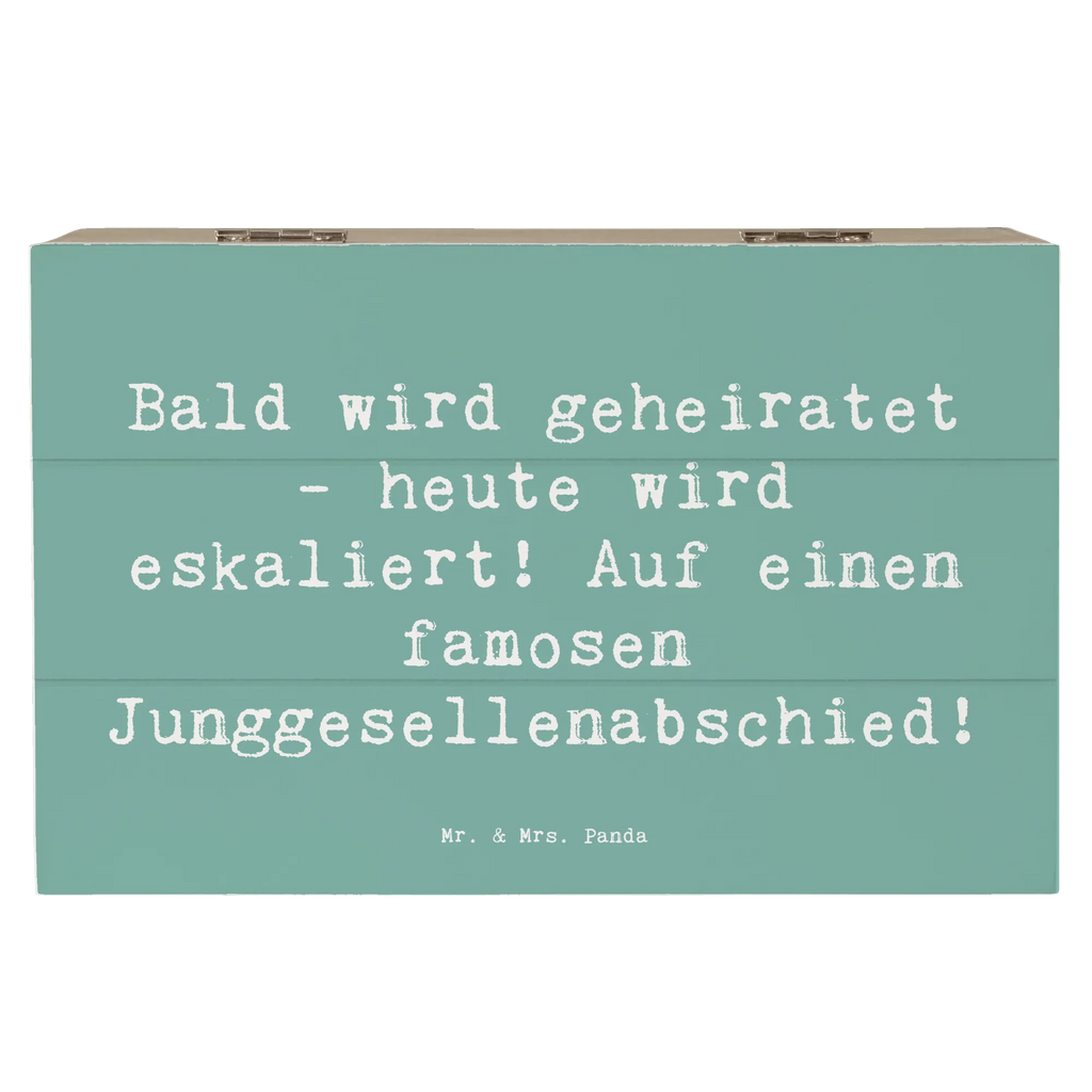 Wooden chest Saying Bald wird geheiratet - heute wird eskaliert! Auf einen famosen Junggesellenabschied! Holzkiste, Kiste, Schatzkiste, Truhe, Schatulle, XXL, Erinnerungsbox, Erinnerungskiste, Dekokiste, Aufbewahrungsbox, Geschenkbox, Geschenkdose, Hochzeit, Hochzeitsgeschenk, Ehe, Hochzeitsfeier, Trauung, Trauungsgeschenk, Hochzeitskarte, Verlobungsfeier, Verlobungsgeschenk, Hochzeitsgeschenkideen, Hochzeitsgeschenke für Brautpaar