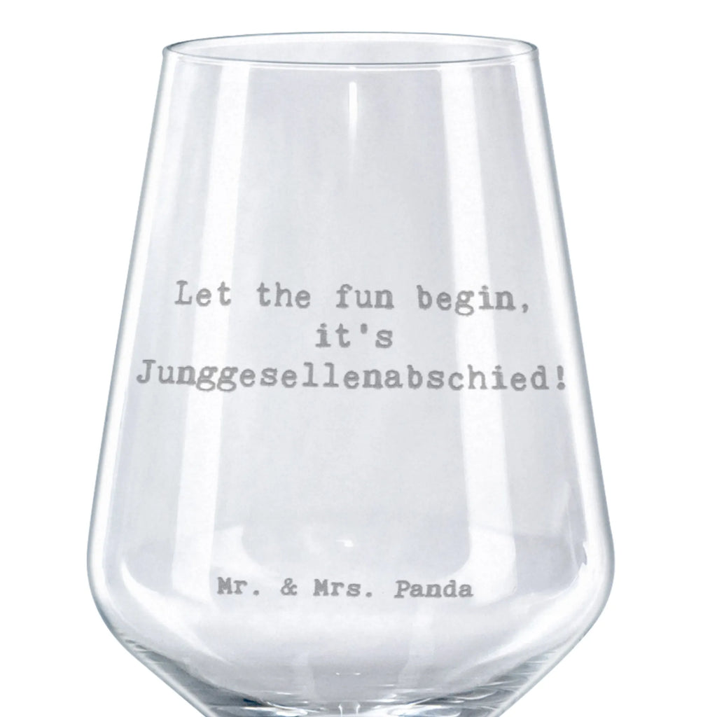 Red Wine Glass Saying Let the fun begin, it's Junggesellenabschied! Wedding, marriage, gifts