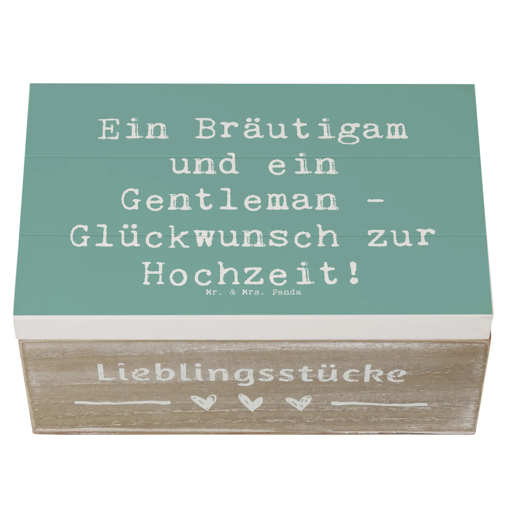 Wooden chest Saying Ein Bräutigam und ein Gentleman - Glückwunsch zur Hochzeit! Holzkiste, Kiste, Schatzkiste, Truhe, Schatulle, XXL, Erinnerungsbox, Erinnerungskiste, Dekokiste, Aufbewahrungsbox, Geschenkbox, Geschenkdose, Hochzeit, Hochzeitsgeschenk, Ehe, Hochzeitsfeier, Trauung, Trauungsgeschenk, Hochzeitskarte, Verlobungsfeier, Verlobungsgeschenk, Hochzeitsgeschenkideen, Hochzeitsgeschenke für Brautpaar