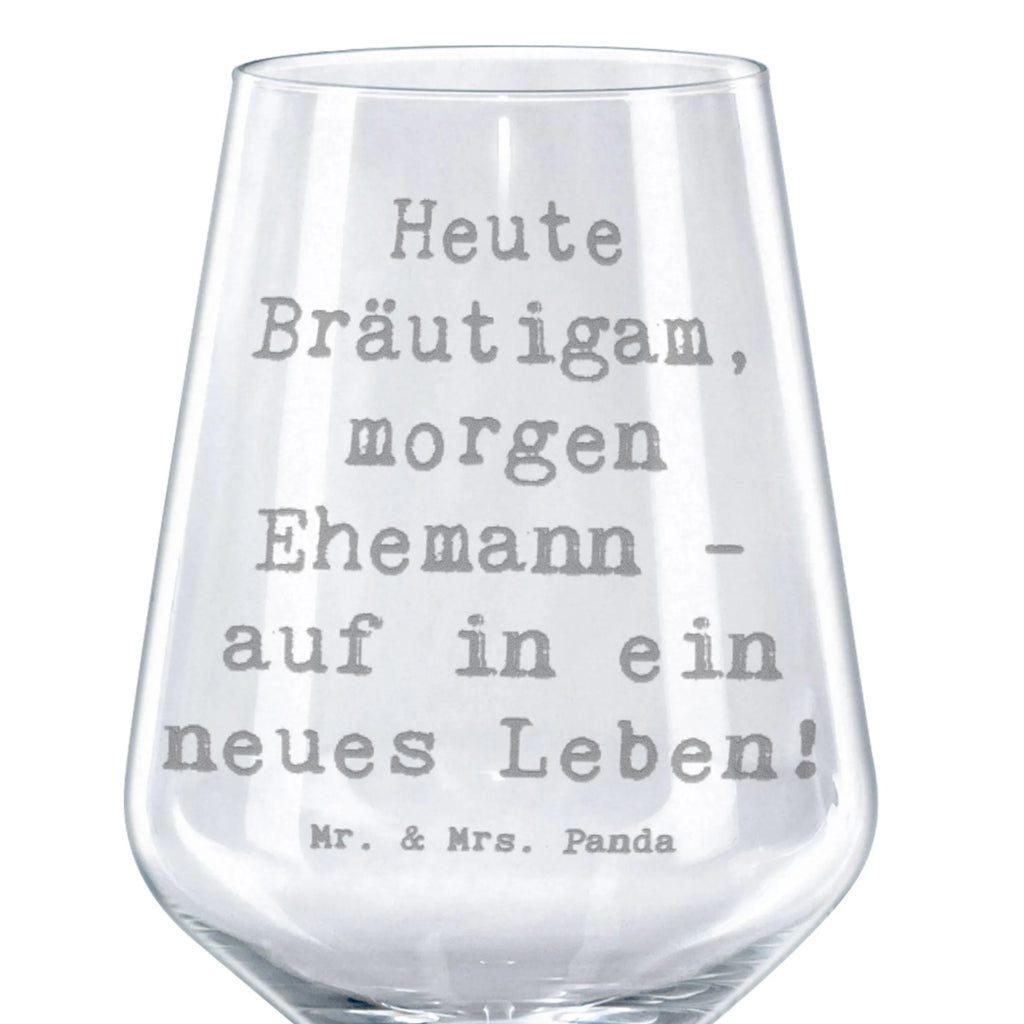 Red Wine Glass Saying Heute Bräutigam, morgen Ehemann - auf in ein neues Leben! Wedding, marriage, gifts