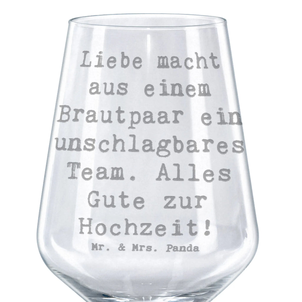 Red Wine Glass Saying Liebe macht aus einem Brautpaar ein unschlagbares Team. Alles Gute zur Hochzeit! Wedding, marriage, gifts