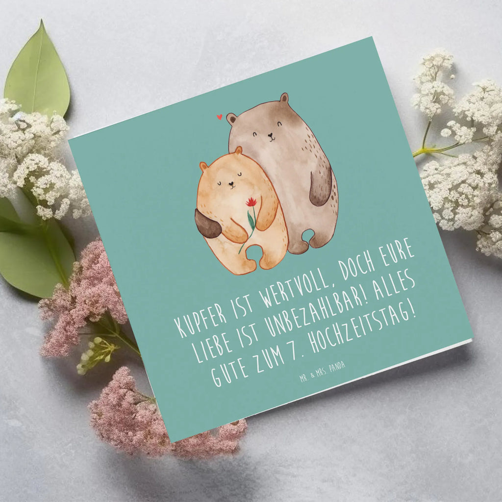 Deluxe Karte 7. Hochzeitstag Kupferhochzeit Einladungskarte, Karte, Geburtstagskarte, Hochzeitskarte, Klappkarte, Grußkarte, Glückwunschkarte, Hochwertige Klappkarte, Hochwertige Grußkarte, Hochzeit, Hochzeitsgeschenk, Ehe, Hochzeitsfeier, Trauung, Trauungsgeschenk, Verlobungsfeier, Verlobungsgeschenk, Hochzeitsgeschenkideen, Hochzeitsgeschenke für Brautpaar