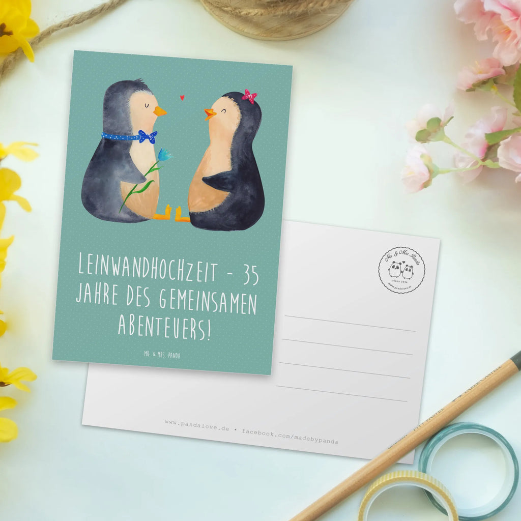 Postcard Leinwandhochzeit - 35 Jahre des gemeinsamen Abenteuers!  Einladungskarten Geburtstag, Einladungskarte, Ansichtskarten, Grußkarte, Geschenkkarte, Geburtstagskarte, Ansichtskarte, Einladung, Postkarte, Karte, Einladung Geburtstag, Dankeskarte, Hochzeit, Hochzeitsgeschenk, Ehe, Hochzeitsfeier, Trauung, Trauungsgeschenk, Hochzeitskarte, Verlobungsfeier, Verlobungsgeschenk, Hochzeitsgeschenkideen, Hochzeitsgeschenke für Brautpaar