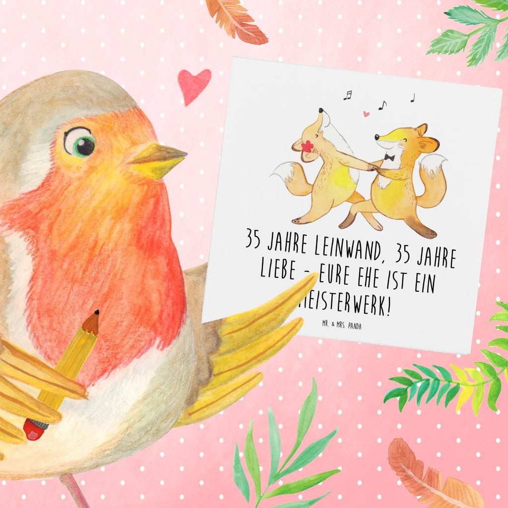 Deluxe Karte 35. Hochzeitstag Leinwandhochzeit Klappkarte, Karte, Einladungskarte, Grußkarte, Geburtstagskarte, Hochwertige Grußkarte, Glückwunschkarte, Hochwertige Klappkarte, Hochzeitskarte, Hochzeit, Hochzeitsgeschenk, Ehe, Hochzeitsfeier, Trauung, Trauungsgeschenk, Verlobungsfeier, Verlobungsgeschenk, Hochzeitsgeschenkideen, Hochzeitsgeschenke für Brautpaar