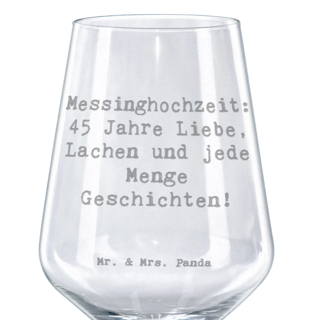 Kieliszek do czerwonego wina Przysłowie Messinghochzeit: 45 Jahre Liebe, Lachen und jede Menge Geschichten! Wesele, prezent weselny, małżeństwo, przyjęcie weselne, ceremonia, prezent z ceremonii, karta weselna, przyjęcie zaręczynowe, prezent z zaręczyn, pomysły na prezenty weselne, prezenty weselne dla pary młodej