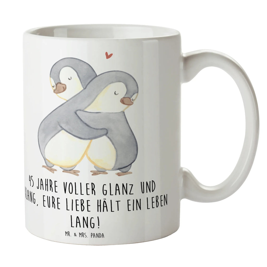 Mug 45 Jahre voller Glanz und Klang, eure Liebe hält ein Leben lang! Tasse mit Motiven, Kaffeetasse, Geschenktasse, Porzellantasse, Tasse mit Zitaten, Teetasse, Bürotasse, Tasse, Keramiktasse, Hochzeit, Hochzeitsgeschenk, Ehe, Hochzeitsfeier, Trauung, Trauungsgeschenk, Hochzeitskarte, Verlobungsfeier, Verlobungsgeschenk, Hochzeitsgeschenkideen, Hochzeitsgeschenke für Brautpaar