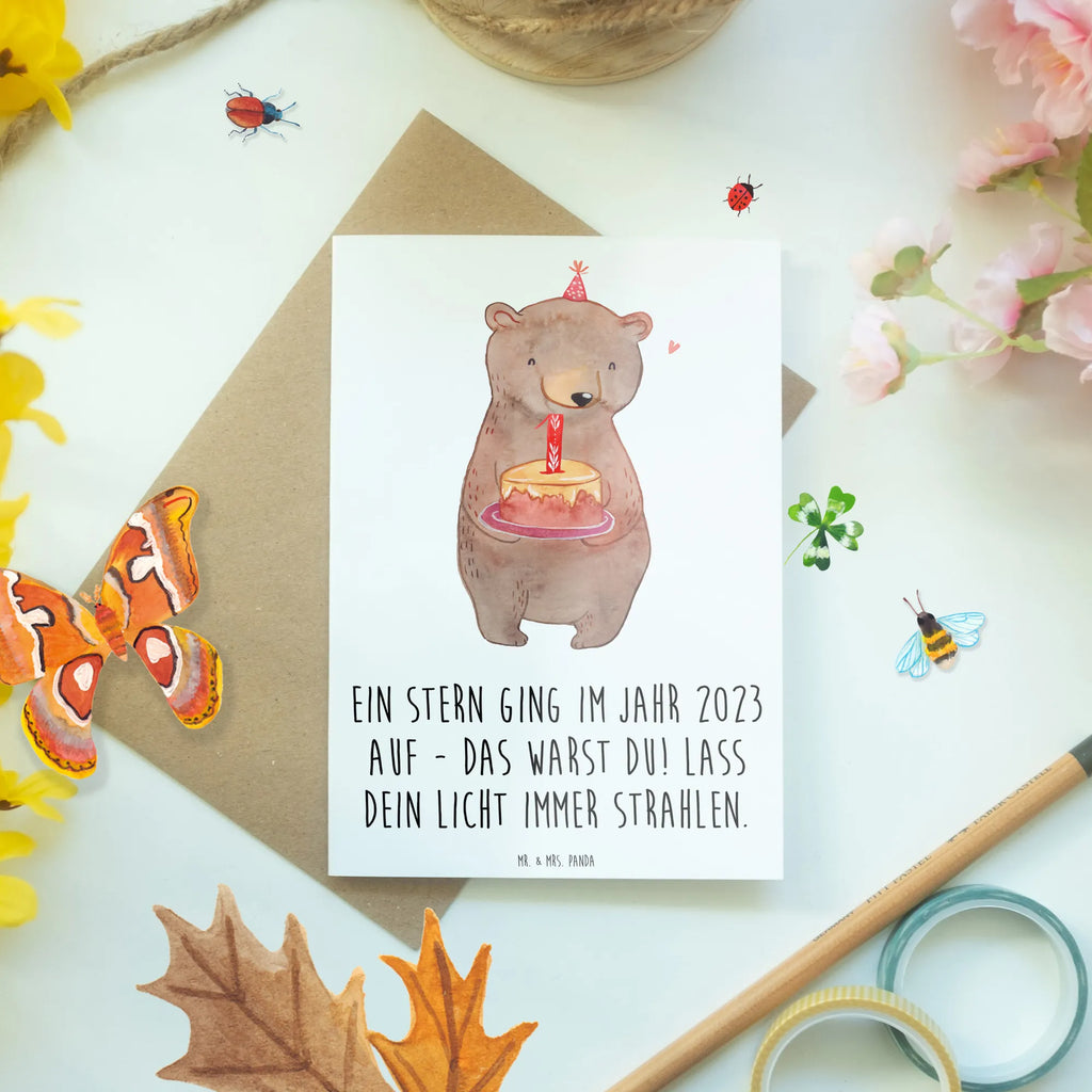 Greetings card Ein Stern ging im Jahr 2023 auf - das warst Du! Lass dein Licht immer strahlen. Glückwunschkarte, Grußkarte, Karte, Klappkarte, Einladungskarte, Ansichtskarten, Hochzeitskarte, Geburtstagskarte, Geburtstag, Geburtstagsgeschenk, Geschenk