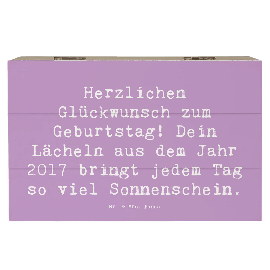 Holzkiste Spruch 2017 Geburtstag Lächeln XXL, Dekokiste, Erinnerungsbox, Schatzkiste, Geschenkbox, Geschenkdose, Aufbewahrungsbox, Erinnerungskiste, Kiste, Holzkiste, Schatulle, Truhe, Geburtstag, Geburtstagsgeschenk, Geschenk