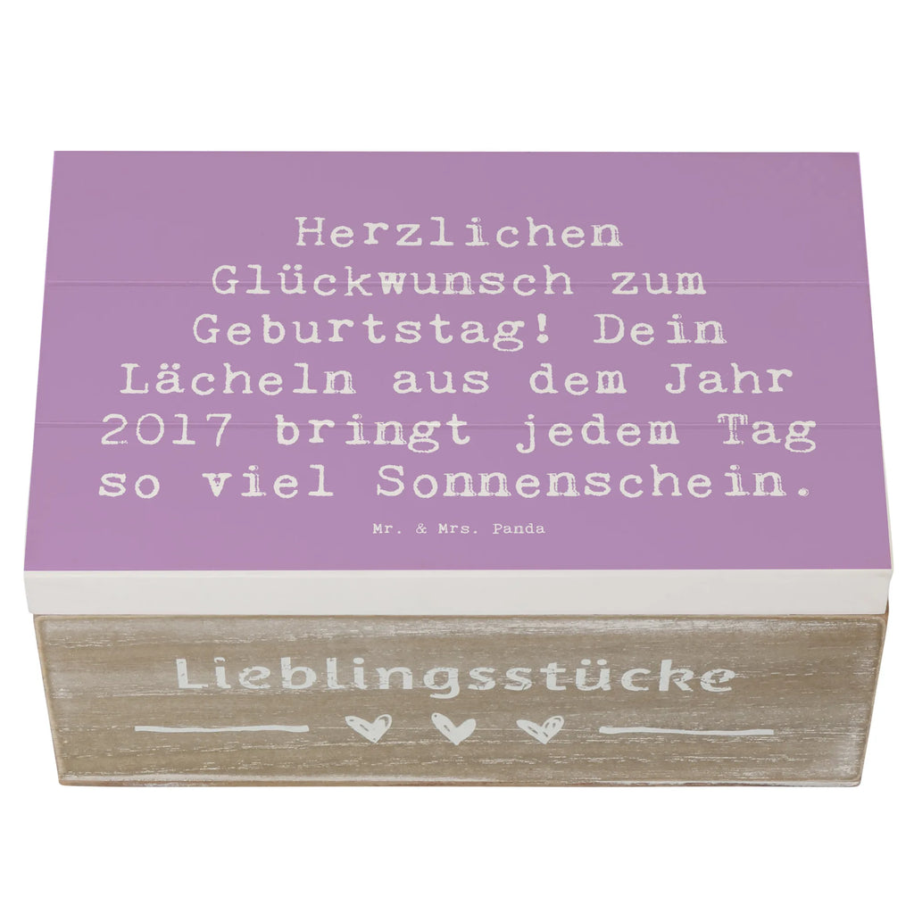 Holzkiste Spruch 2017 Geburtstag Lächeln XXL, Dekokiste, Erinnerungsbox, Schatzkiste, Geschenkbox, Geschenkdose, Aufbewahrungsbox, Erinnerungskiste, Kiste, Holzkiste, Schatulle, Truhe, Geburtstag, Geburtstagsgeschenk, Geschenk