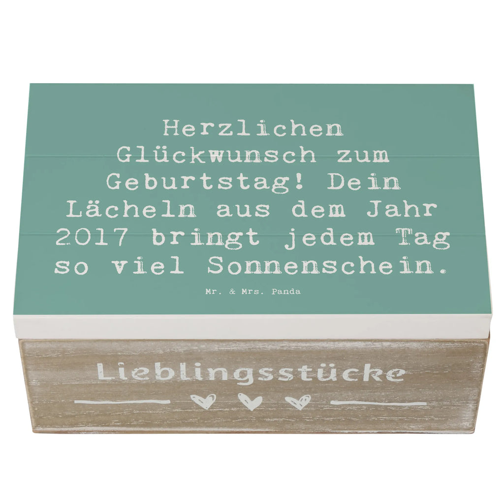 Holzkiste Spruch 2017 Geburtstag Lächeln XXL, Dekokiste, Erinnerungsbox, Schatzkiste, Geschenkbox, Geschenkdose, Aufbewahrungsbox, Erinnerungskiste, Kiste, Holzkiste, Schatulle, Truhe, Geburtstag, Geburtstagsgeschenk, Geschenk