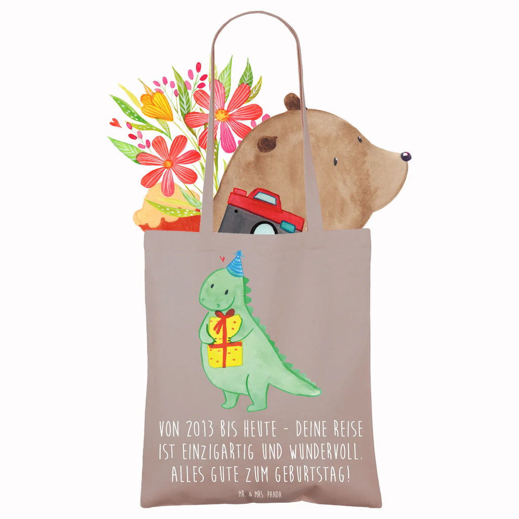 Tote bag Von 2013 bis heute - Deine Reise ist einzigartig und wundervoll. Alles Gute zum Geburtstag! Badetasche, Strandtasche, Shopper, Schultertasche, Stoffbeutel, Stofftasche, Jutetasche, Jutebeutel, Laptoptasche, Beutel, Tragetasche, Umhängetasche, Tasche, Beuteltasche, Einkaufstüte, Einkaufstasche, Geburtstag, Geburtstagsgeschenk, Geschenk