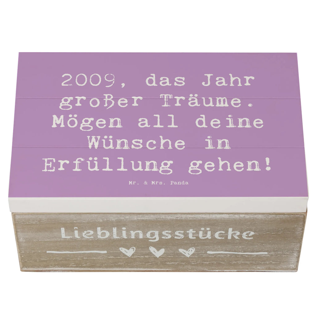Wooden chest Saying 2009, das Jahr großer Träume. Mögen all deine Wünsche in Erfüllung gehen! Kiste, Schatulle, Schatzkiste, Aufbewahrungsbox, Truhe, XXL, Dekokiste, Erinnerungsbox, Holzkiste, Geschenkbox, Erinnerungskiste, Geschenkdose, Geburtstag, Geburtstagsgeschenk, Geschenk