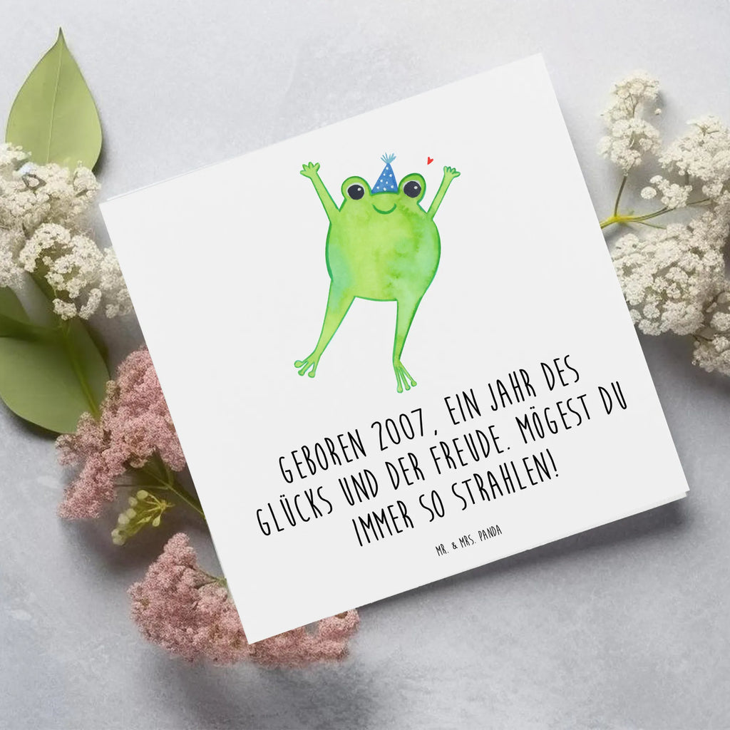 Deluxe Card Geboren 2007, ein Jahr des Glücks und der Freude. Mögest du immer so strahlen! Karte, Grußkarte, Klappkarte, Einladungskarte, Glückwunschkarte, Hochzeitskarte, Geburtstagskarte, Hochwertige Grußkarte, Hochwertige Klappkarte, Geburtstag, Geburtstagsgeschenk, Geschenk