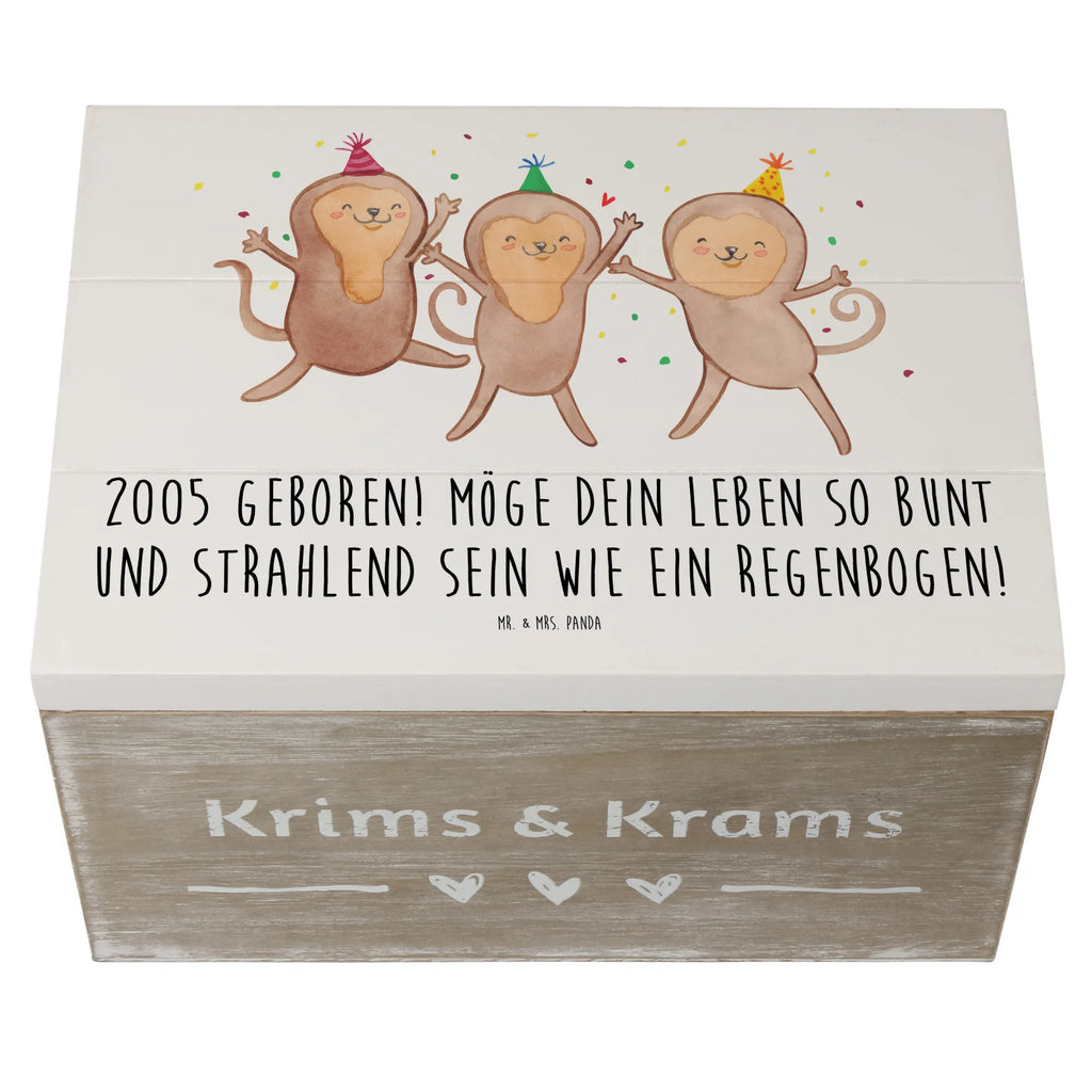 Holzkiste 2005 Geburtstag Regenbogen Geschenkdose, Aufbewahrungsbox, Geschenkbox, Schatulle, Erinnerungskiste, Schatzkiste, Erinnerungsbox, Kiste, XXL, Truhe, Dekokiste, Holzkiste, Geburtstag, Geburtstagsgeschenk, Geschenk