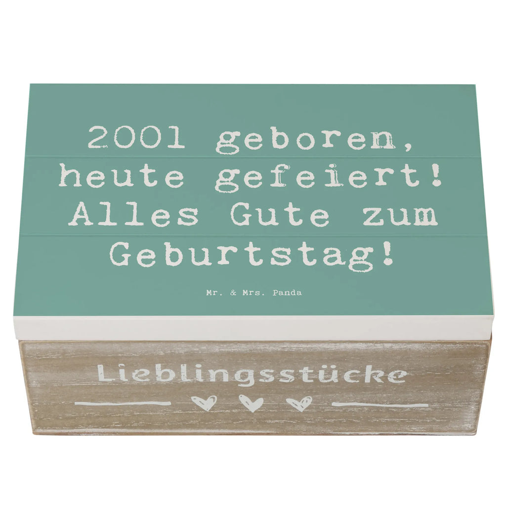 Wooden chest Saying 2001 geboren, heute gefeiert! Alles Gute zum Geburtstag! Truhe, Dekokiste, Schatulle, Aufbewahrungsbox, Holzkiste, Erinnerungskiste, Erinnerungsbox, Kiste, Geschenkdose, Geschenkbox, XXL, Schatzkiste, Geburtstag, Geburtstagsgeschenk, Geschenk