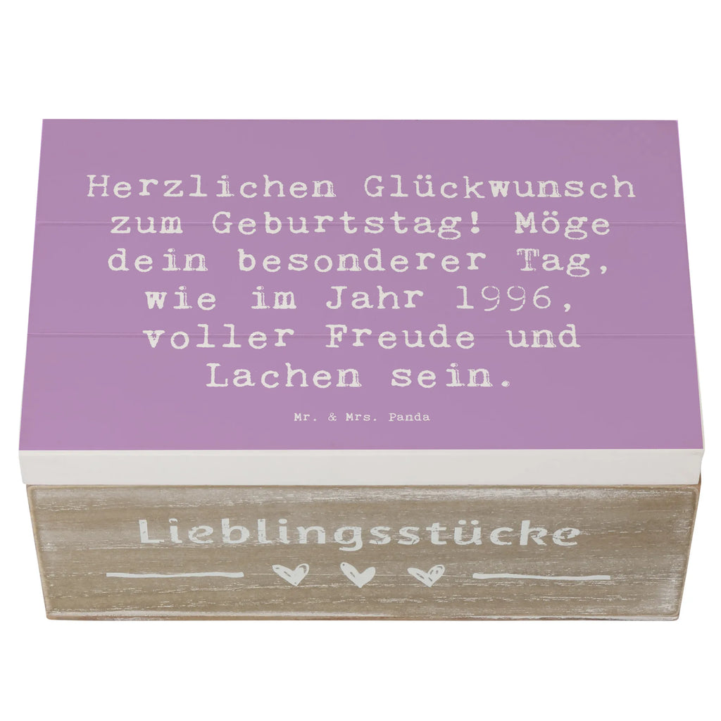 Wooden chest Saying Herzlichen Glückwunsch zum Geburtstag! Möge dein besonderer Tag, wie im Jahr 1996, voller Freude und Lachen sein. Dekokiste, Geschenkbox, Truhe, Schatulle, Holzkiste, Erinnerungsbox, Erinnerungskiste, Aufbewahrungsbox, Kiste, Geschenkdose, Schatzkiste, XXL, Geburtstag, Geburtstagsgeschenk, Geschenk