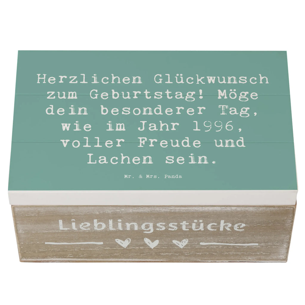 Wooden chest Saying Herzlichen Glückwunsch zum Geburtstag! Möge dein besonderer Tag, wie im Jahr 1996, voller Freude und Lachen sein. Dekokiste, Geschenkbox, Truhe, Schatulle, Holzkiste, Erinnerungsbox, Erinnerungskiste, Aufbewahrungsbox, Kiste, Geschenkdose, Schatzkiste, XXL, Geburtstag, Geburtstagsgeschenk, Geschenk